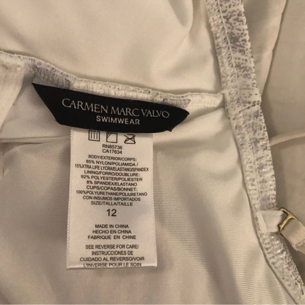 Carmen Mark Valvo One Piece Swimsuit Size 12 - Picture 5 of 6